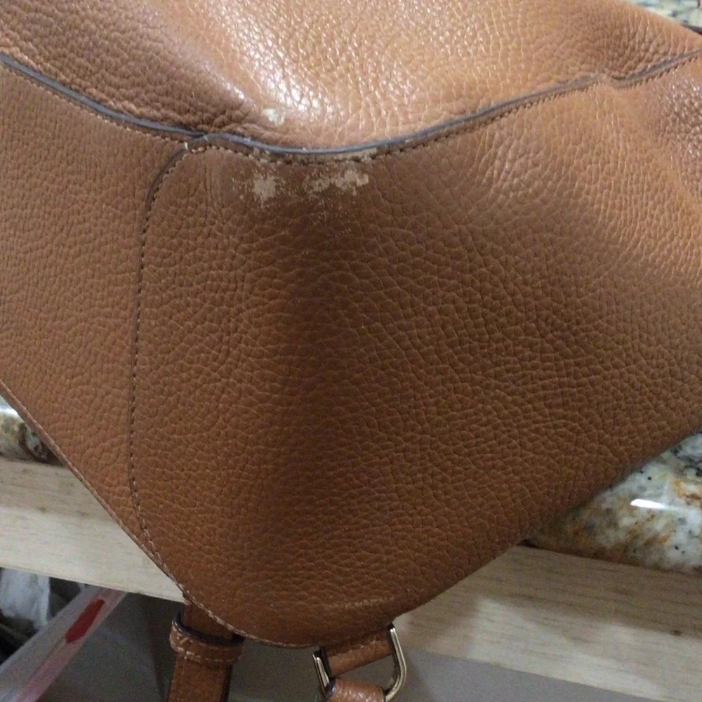 Kate Spade Leila Saffiano Leather Backpack Tan
